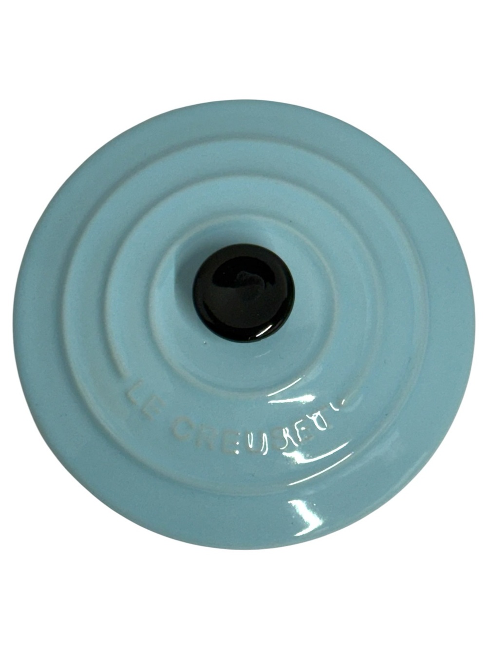 Le Creuset Mini Round Cocotte Replacement Lid in Baby Blue and Black